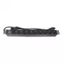 Good Connections GC-N0107 19-inch 1U Power Strip, 9x Schuko Sockets, IEC C14 Plug, 1,8m Cable, Black