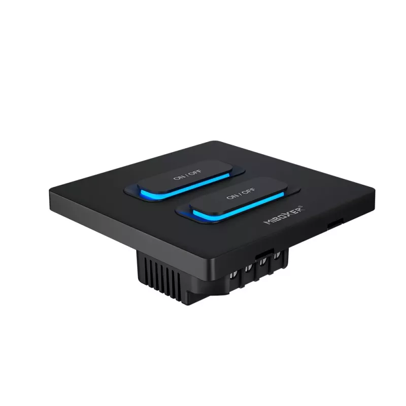 MIBOXER ESW2B 2-Gang Smart Switch LED-Fernbedienung mit WiFi und 2,4 GHz Bewegungssensor und Dimmer