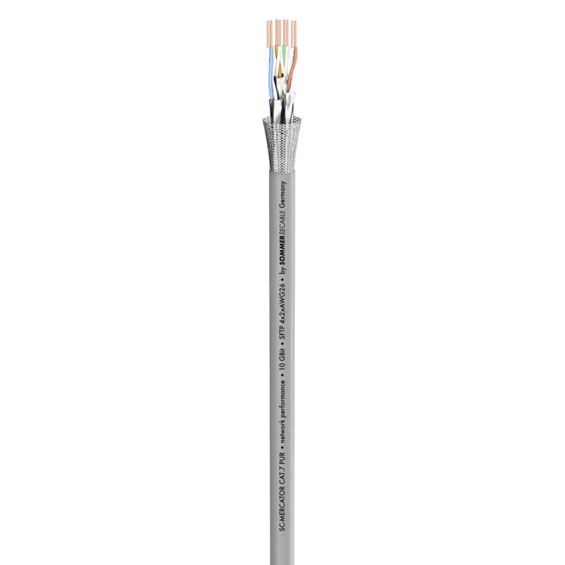 Sommer Cable SC-Mercator CAT.7 Netzwerkkabel, FRNC, Ø 6,5 mm, grau (580-0306F)