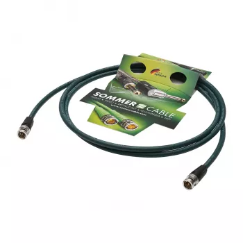 Sommer Cable SC-Vector PLUS 1.2/4.8 DZ UHD Video-Patchkabel, BNC-Stecker auf BNC-Stecker, NEUTRIK, grün, 30 m (DZGR-3000-GN-SW)