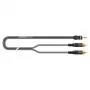 Sommer Cable SC-Onyx 2025 MKII Stereo-Splitkabel, 2 x 1 x 0,25 mm², 3,5-mm-Stereo-Miniklinkenstecker auf 2x Cinch-Stecker, HICON, schwarz, 2,5 m (ON2A-0250-SW)