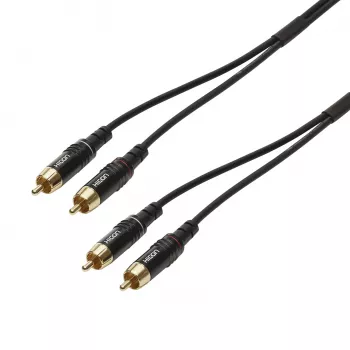 Sommer Cable SC-Onyx 2025 MKII Stereo-Cinchkabel, unsymmetrisch, 2 x 1 x 0,25 mm², 2x Cinch-Stecker auf 2x Cinch-Stecker, HICON, schwarz, 2,5 m (ON81-0250-SW)