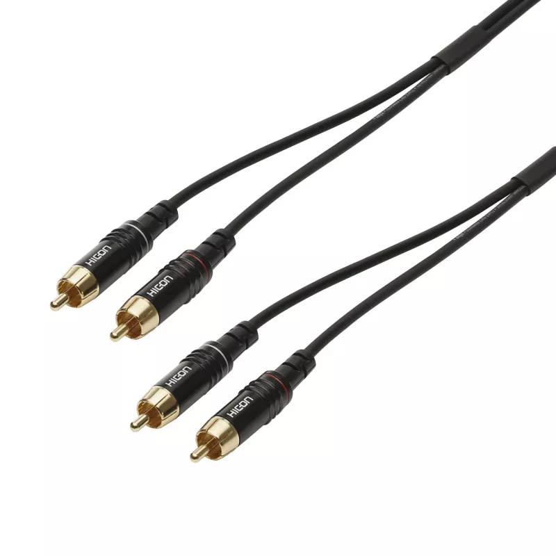 Sommer Cable SC-Onyx 2025 MKII Stereo-Cinchkabel, unsymmetrisch, 2 x 1 x 0,25 mm², 2x Cinch-Stecker auf 2x Cinch-Stecker, HICON, schwarz, 2,5 m (ON81-0250-SW)