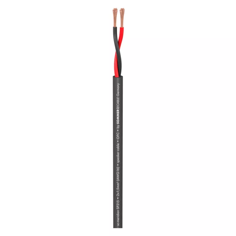 Sommer Cable Meridian Mobile SP215 Lautsprecherkabel 2 x 1,5 mm² PVC Schwarz (Meterware)