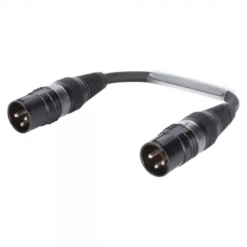Sommer Cable Adapterkabel, XLR-Stecker 3-pol. auf XLR-Stecker 3-pol., HICON, schwarz, 0,15 m (SGHWU0015-SW)