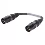 Sommer Cable Adapterkabel, XLR-Stecker 3-pol. auf XLR-Stecker 3-pol., HICON, schwarz, 0,15 m (SGHWU0015-SW)