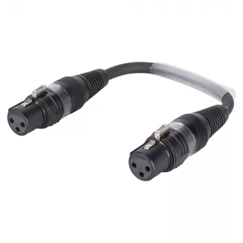 Sommer Cable Adapterkabel, XLR-Buchse 3-pol. auf XLR-Buchse 3-pol., HICON, schwarz, 0,15 m (SGHZU0015-SW)