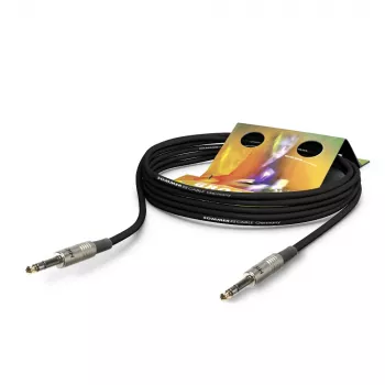 Sommer Cable Stage 22 Highflex Patch-/Insertkabel, 2 x 0,22 mm², 6,3-mm-Stereoklinkenstecker auf 6,3-mm-Stereoklinkenstecker, HICON, schwarz, 1 m (SG2S-0100-SW)