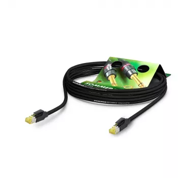 Sommer Cable SC-Mercator CAT.7 PUR Netzwerkkabel, 8 x 0,14 mm², RJ45 auf RJ45, HIROSE, schwarz, 1 m (P7HS-0100-SW)