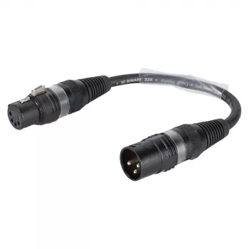 Sommer Cable Adapterkabel, XLR-Stecker 3-pol. auf XLR-Buchse 5-pol., schwarz, 0,15 m (B2WSU0015-SW)