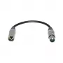 Sommer Cable Adapterkabel, XLR-Stecker 3-pol. auf XLR-Buchse 3-pol., NEUTRIK, grau, 0,2 m (SGZ9-20-200-0020)