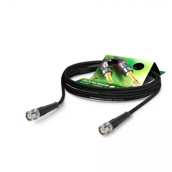 Sommer Cable RG-Classic HF-Koaxialkabel RG58, 50 Ω, BNC-Stecker auf BNC-Stecker, HICON, schwarz, 2,5 m (RL58-0250-SW-SW)