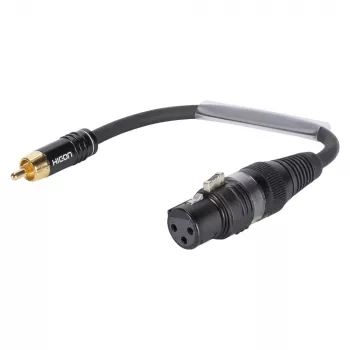 Sommer Cable Adapterkabel, Cinch-Stecker auf XLR-Buchse 3-pol., schwarz, 0,15 m (TRH8U0015-SW)