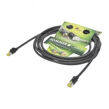 Sommer Cable SC-Mercator CAT.7 PUR Netzwerkkabel, 8 x 0,14 mm², RJ45 auf RJ45, HIROSE, schwarz, 5 m (P7HS-0500-SW)