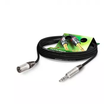 Sommer Cable Stage 22 Highflex Mikrofonkabel, 2 x 0,22 mm², XLR-Stecker 3-pol. auf 6,3-mm-Stereoklinkenstecker, NEUTRIK, schwarz, 5 m (SGN4-0500-SW)
