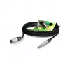 Sommer Cable Stage 22 Highflex Mikrofonkabel, 2 x 0,22 mm², XLR-Stecker 3-pol. auf 6,3-mm-Monoklinkenstecker, NEUTRIK, schwarz, 5 m (SG75-0500-SW)
