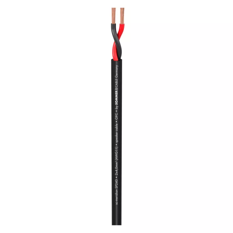 Sommer Cable 440-0051 Meridian Mobile SP240 2 x 4,0 mm² Lautsprecherkabel - Schwarz - Meterware