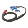 Sommer Cable Titanex Strom-Splitkabel, CEE-Stecker 16A 5-pol. auf 3x CEE-Kupplung 16A 3-pol., H07RN-F 5 x 2,5 mm², MENNEKES, schwarz, 5 m (GSH4-525H0500)