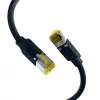 EFB Elektronik ECOLAN DRAKA UC900 Hirose TM31 Patchkabel RJ-45 Stecker auf RJ-45 Stecker Cat.6A S/FTP LSZH, Schwarz, 15 m