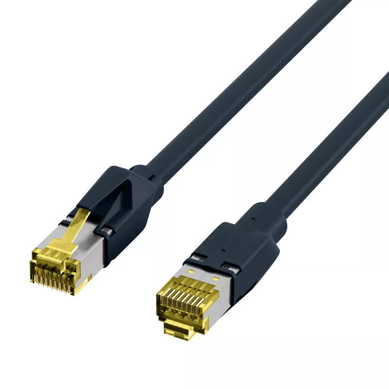 EFB Elektronik ECOLAN DRAKA UC900 Hirose TM31 Patchkabel RJ-45 Stecker auf RJ-45 Stecker Cat.6A S/FTP LSZH, Schwarz, 15 m