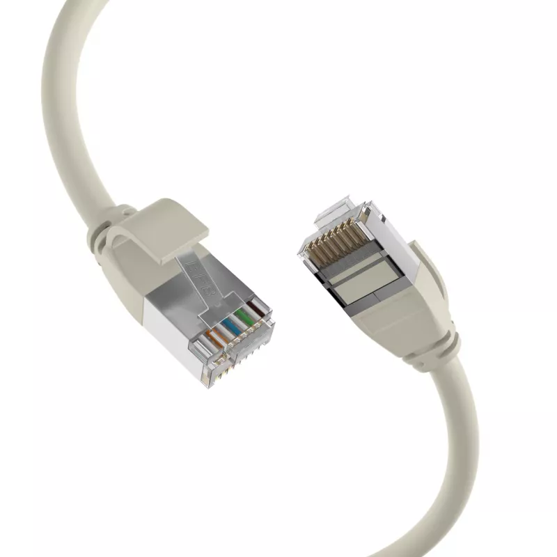 EFB Elektronik RJ45 Patchkabel Cat.6A U/FTP TPE 4mm Ultraflex Grau 3m