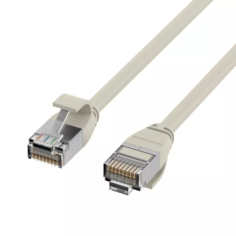 EFB Elektronik RJ45 Patchkabel Cat.6A U/FTP TPE 4mm Ultraflex Grau 3m