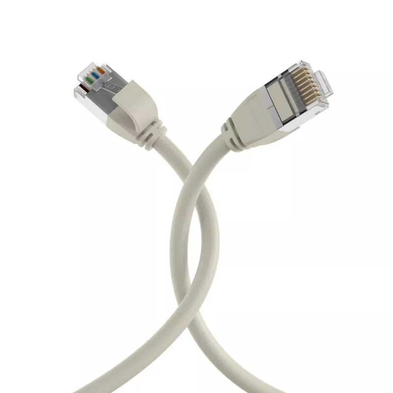 EFB Elektronik RJ45 Patchkabel Cat.6A U/FTP TPE 4mm Ultraflex Grau 3m