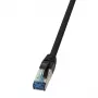 LogiLink 10G Patchkabel Cat.6a S/FTP RJ-45 Stecker zu Stecker PUR, Schwarz, 5 m