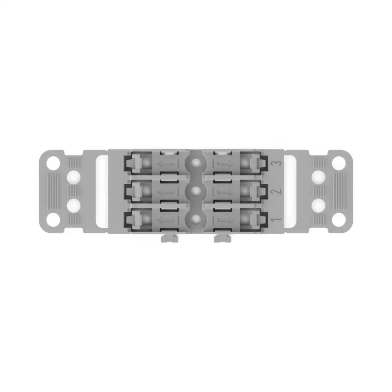 WAGO 221-2503 Montageadapter mit Zugentlastung, 3-Leiter, hellgrau