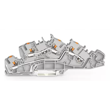 WAGO Installations-Verbindungskasten 2205-7642 Klemme mit Drucktaster 4 mm² Grau