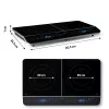 MEDION LIFE Doppel-Induktionskochfeld MD 15324 (Schwarz, 3500 Watt, 2x Ø 20 cm)