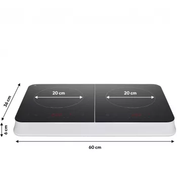 MEDION LIFE Doppel-Induktionskochfeld MD18493 (Schwarz, 3500 Watt, 2x 20 cm)