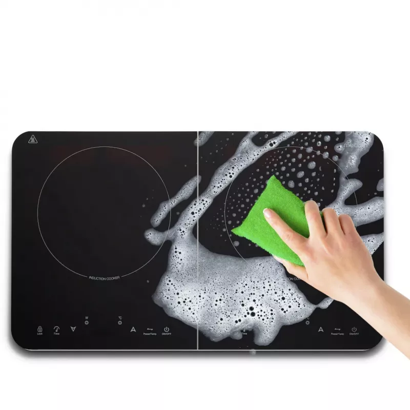 MEDION LIFE Doppel-Induktionskochfeld MD18493 (Schwarz, 3500 Watt, 2x 20 cm)