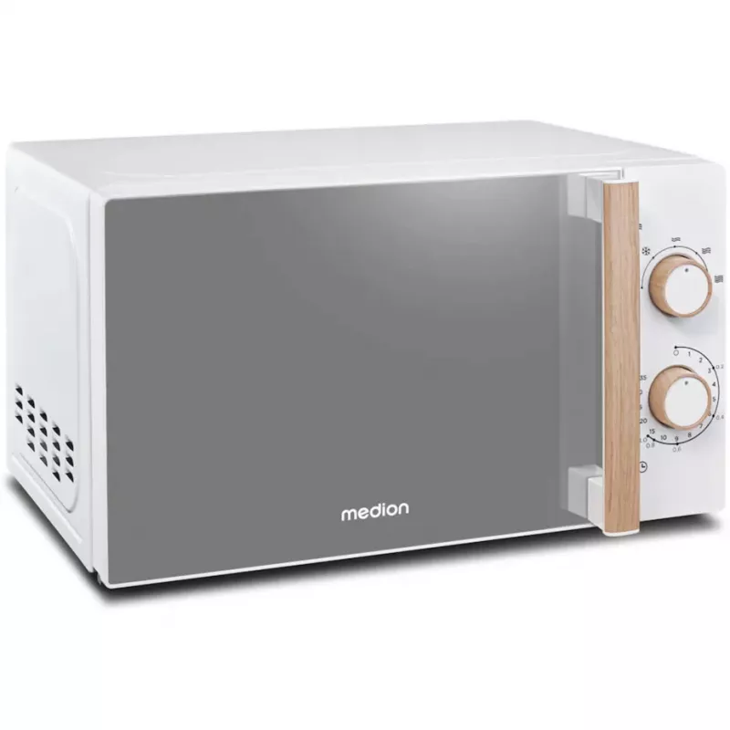 Medion Life MD 10596 Solo-Mikrowelle, 20 L, 700 W, Weiß