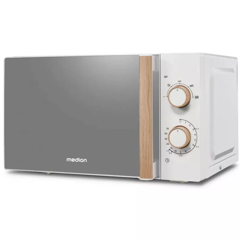 Medion Life MD 10596 Solo-Mikrowelle, 20 L, 700 W, Weiß