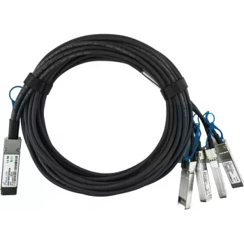BlueLAN-kompatibles Mellanox MCP7H50-V001R30 passives 200GBASE-CR4 QSFP56 auf 2x100GBASE-CR2 QSFP56 Direct Attach Breakout-Kabel, 1 Meter, AWG26