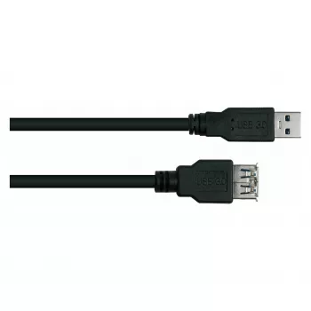 KABELMEISTER USB 3.0 Verlängerungskabel, Typ A Stecker auf Buchse, 0,5 m, Schwarz