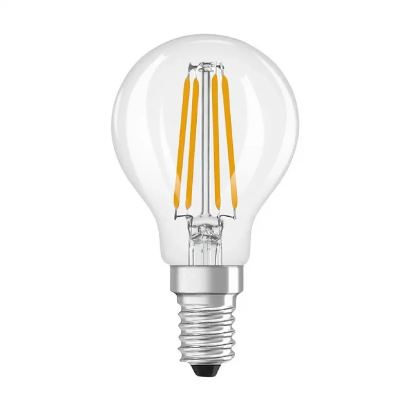 Osram LED Classic P 40 Filament 3.4W 827 Clear E14 LED Lampe, Mini Globe
