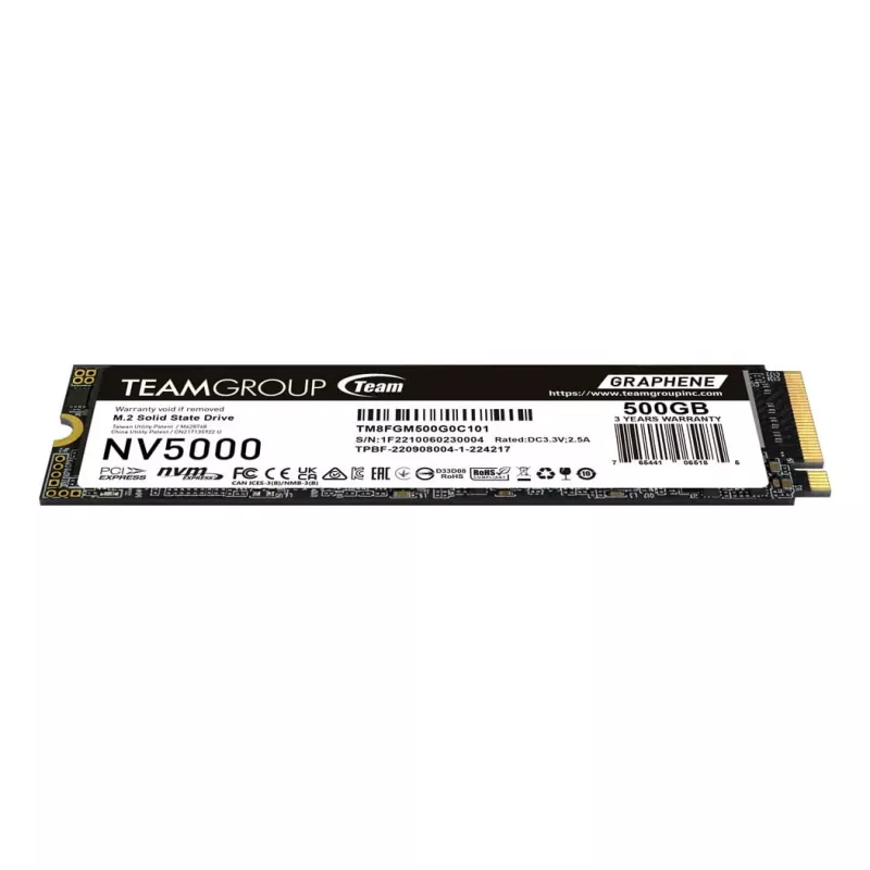 Team Group NV5000 500 GB M.2 PCIe Gen4 x4 NVMe SSD - 4500 MB/s Lesen