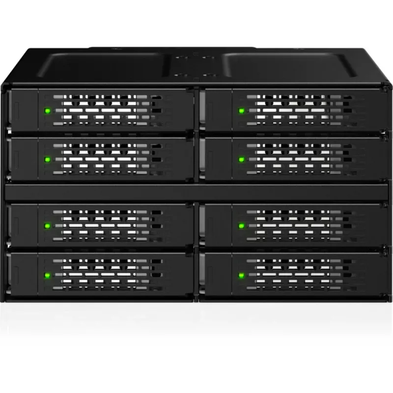 ICY DOCK ToughArmor MB508V5P-B 8 Bay 2,5 inch U.2/U.3 NVMe SSD/HDD Full Metal Backplane Module