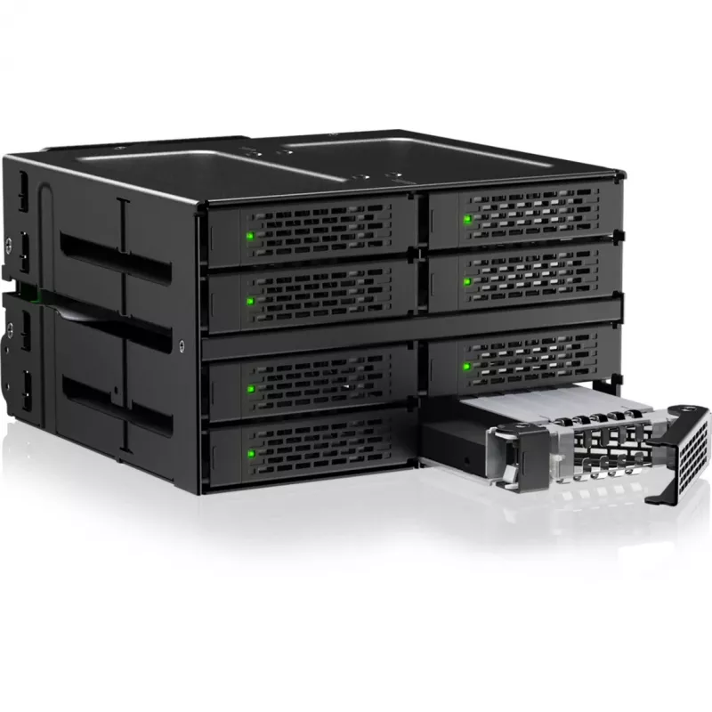ICY DOCK ToughArmor MB508V5P-B 8 Bay 2,5 inch U.2/U.3 NVMe SSD/HDD Full Metal Backplane Module
