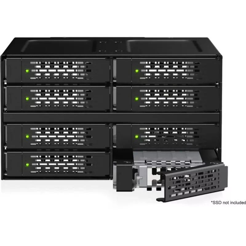 ICY DOCK ToughArmor MB508V5P-B 8 Bay 2,5 inch U.2/U.3 NVMe SSD/HDD Full Metal Backplane Module