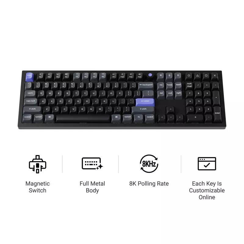 Keychron Q6HW-P1 Full Size Magnetic White Mechanical Keyboard