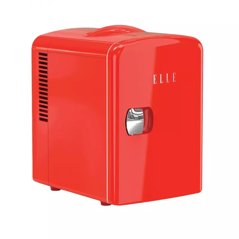ELLE Home ESDAF101RDEU Mini-Kühlschrank 4L Rot