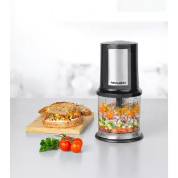 Progress EK5879PVDE Food Chopper 500W 1,2L Schwarz/Silber