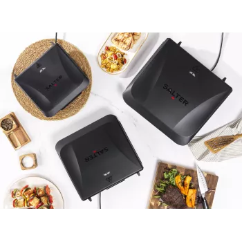 Salter EK6236VDE ActiGrill Everyday Elektrogrill, 1000 W, Antihaft, Schwarz/Silber