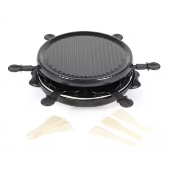 Giles & Posner EK4511GV2VDE Tisch-Raclette-Grill 1200 W 8 Personen Schwarz/Silber