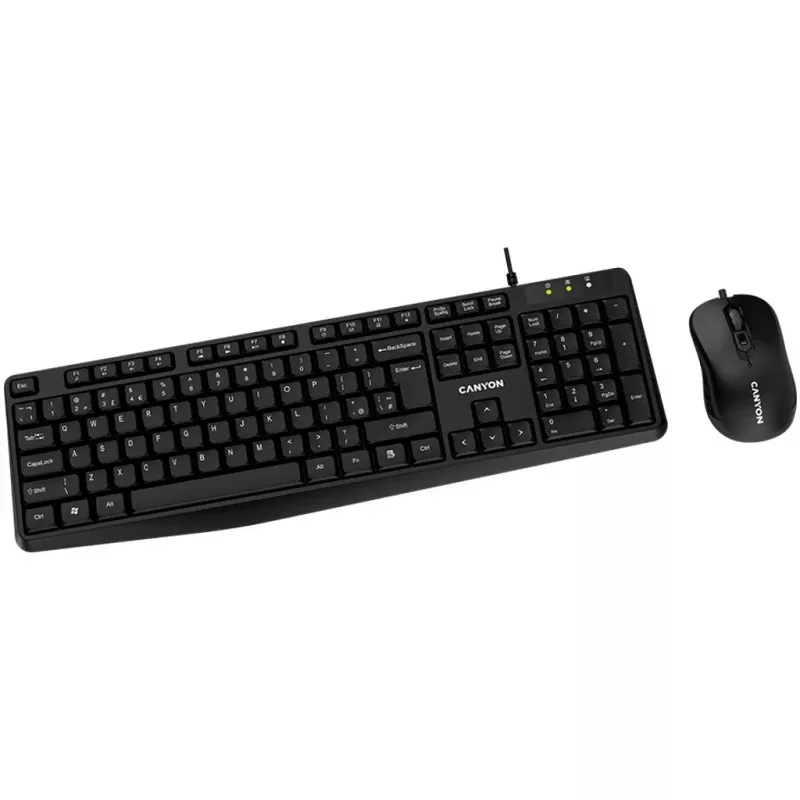 CANYON SET-1 EN Kabelgebundenes Tastatur- und Maus-Set Schwarz