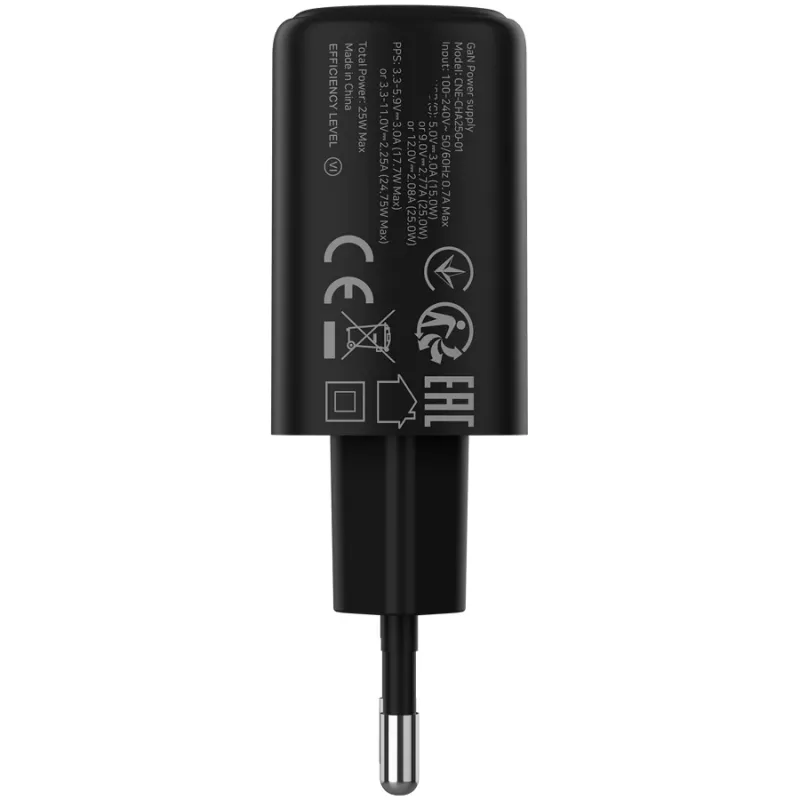 CANYON OnCharge 250 25W 1xPD EU Wandladegerät Schwarz