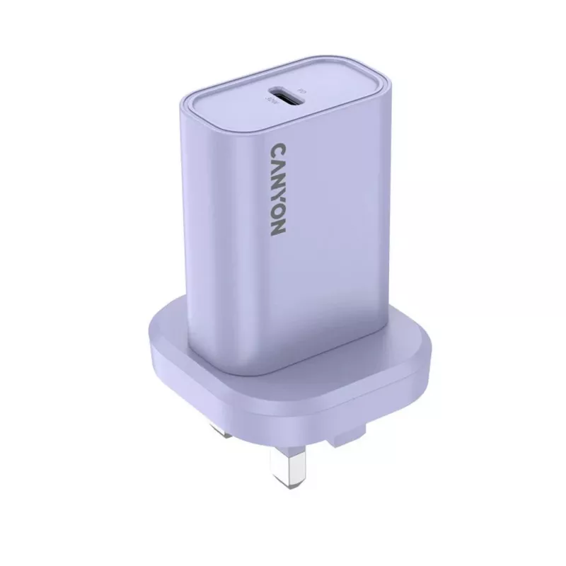 CANYON OnCharge 30CL Max Power 30W 1xPD UK Wall Charger Purple